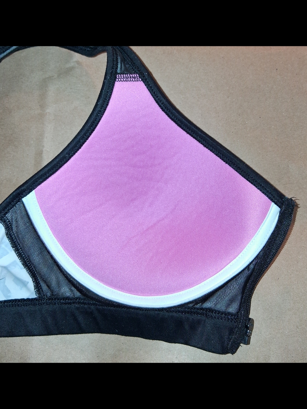 Victoria's Secret Pink Ultimate Pushup Front Zip Logo Bra Size Small - Picture 9 of 10